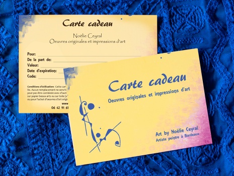 Gift card to offer an original artwork or a fine art print - choose the exact amount